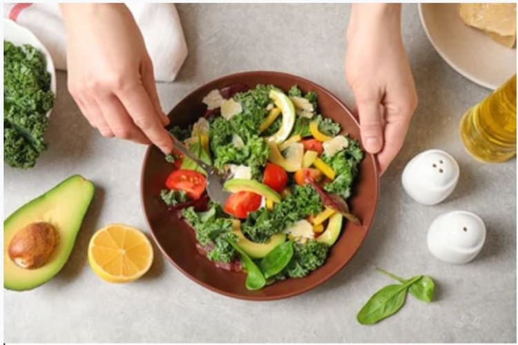 ăn rau thay cơm có giảm cân không: thực đơn